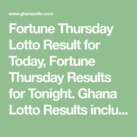 fortune thursday two sure|Fortune Thursday Lotto Result for Today .
